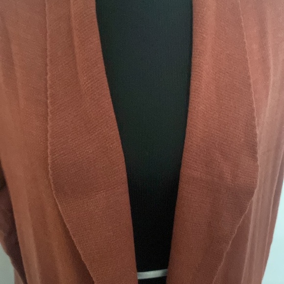 Women’s Rust Orange Long Cardigan Sweater Sz S NWOT - Picture 2 of 6